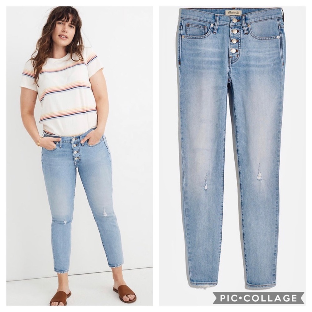 Madewell Mid-Rise Skinny Crop jeans. Size 36